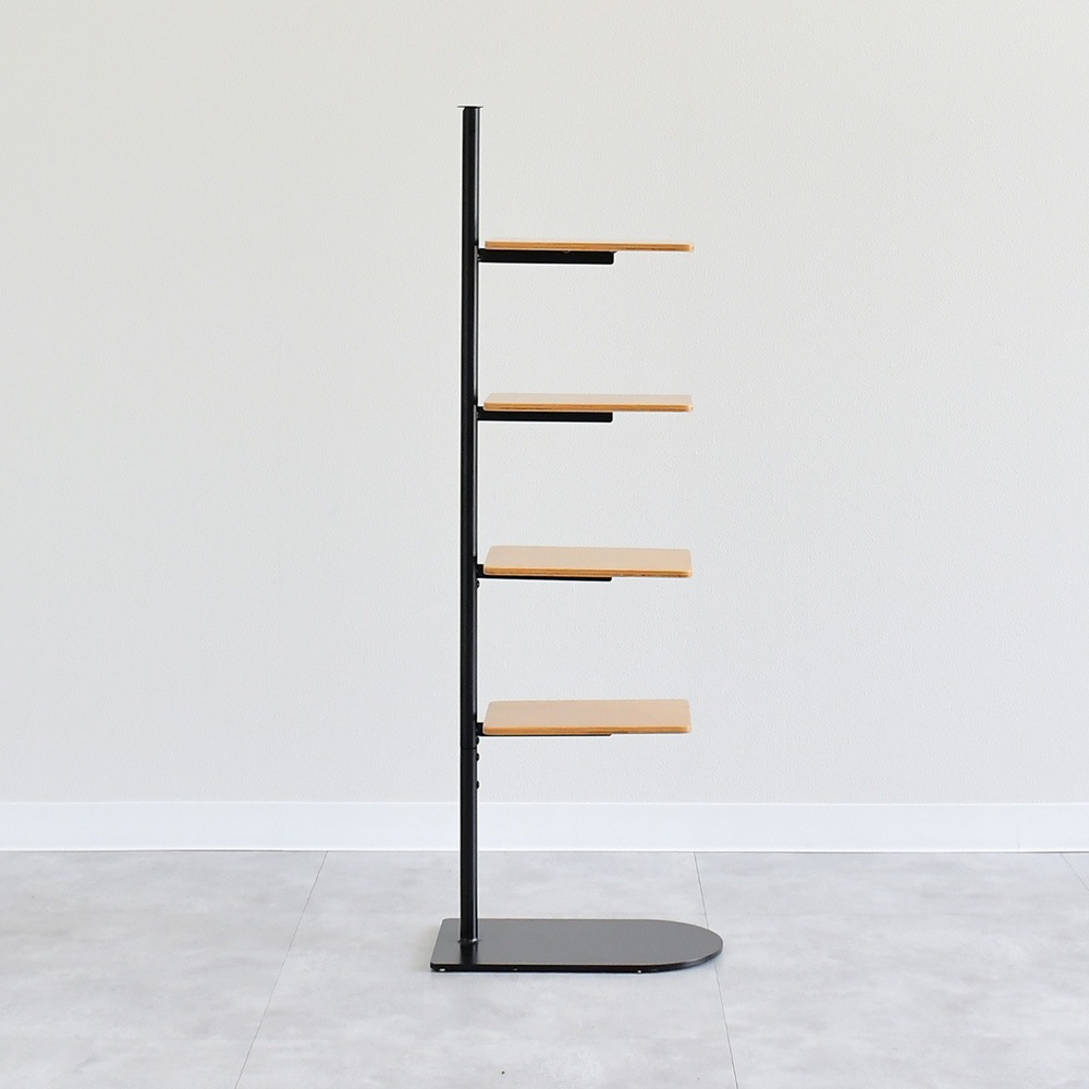 bokula スタンド型サイドテーブル【木棚4段】