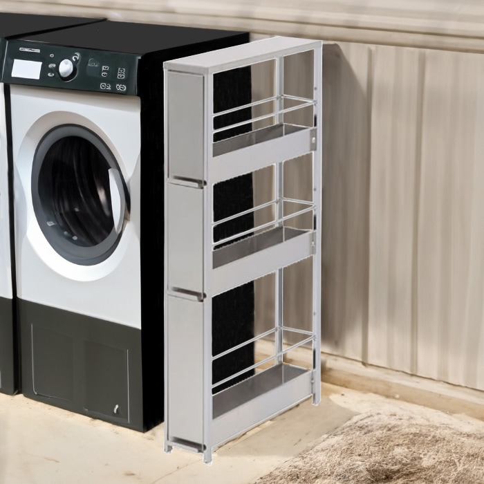 ステンレス製 隙間ラック【引き出しタイプ・幅12×高さ85cm】