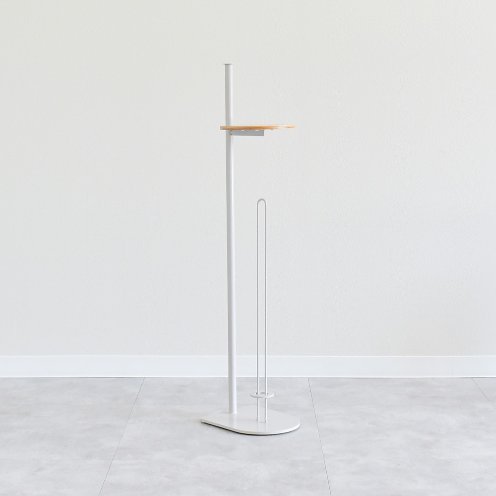 bokula トイレットペーパースタンド【円形木棚付き】　