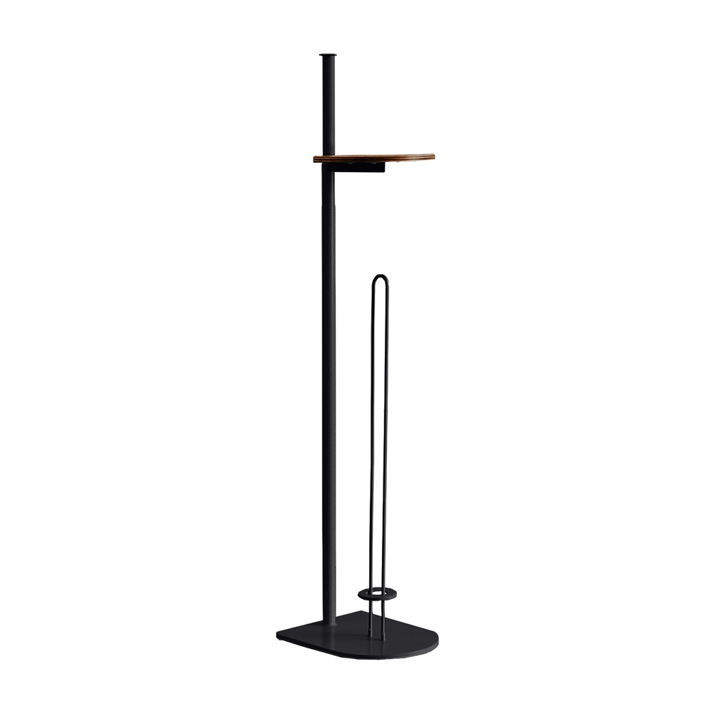 bokula トイレットペーパースタンド【円形木棚付き】　