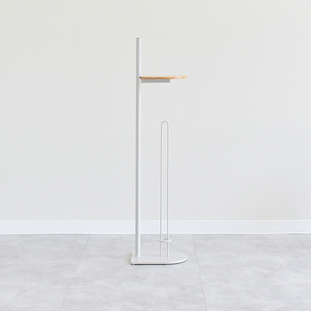 bokula トイレットペーパースタンド【円形木棚付き】　