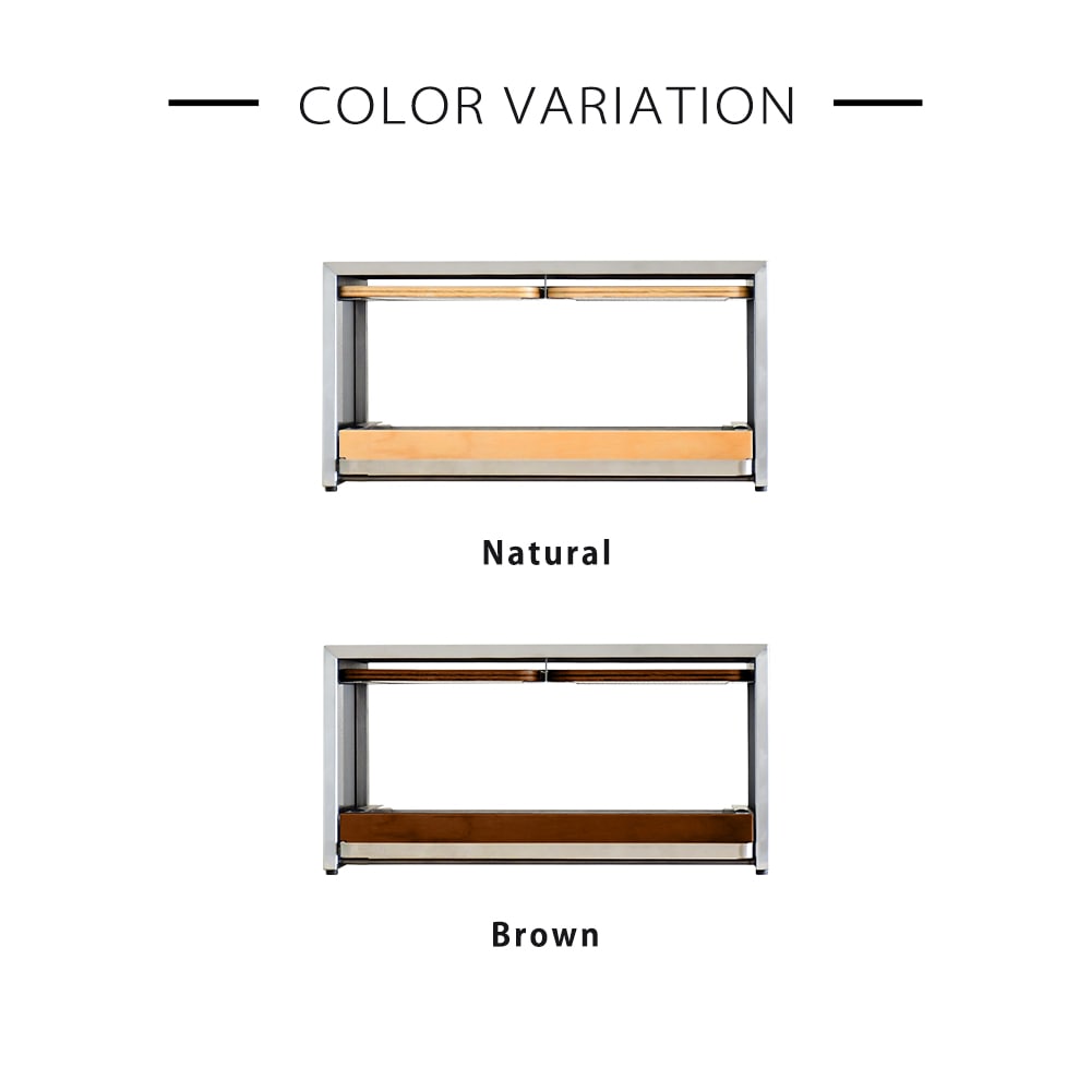 bokula ステンレス製 トースターラック【幅36×奥行32.5cm／サービングトレイ２枚付き・スライド式オープン収納】　