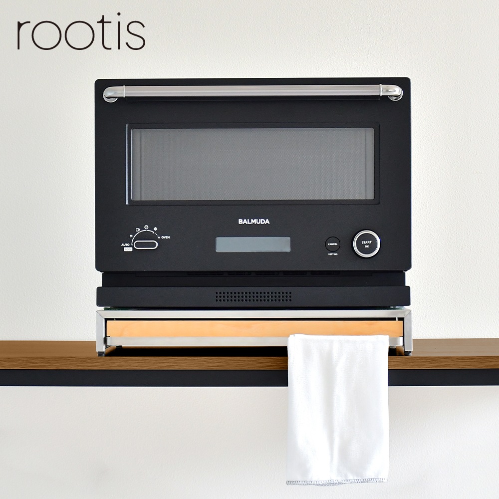 bokula ステンレス製 家電下スライドテーブル【幅45×奥行36.5cm／オーブンレンジラック対応】