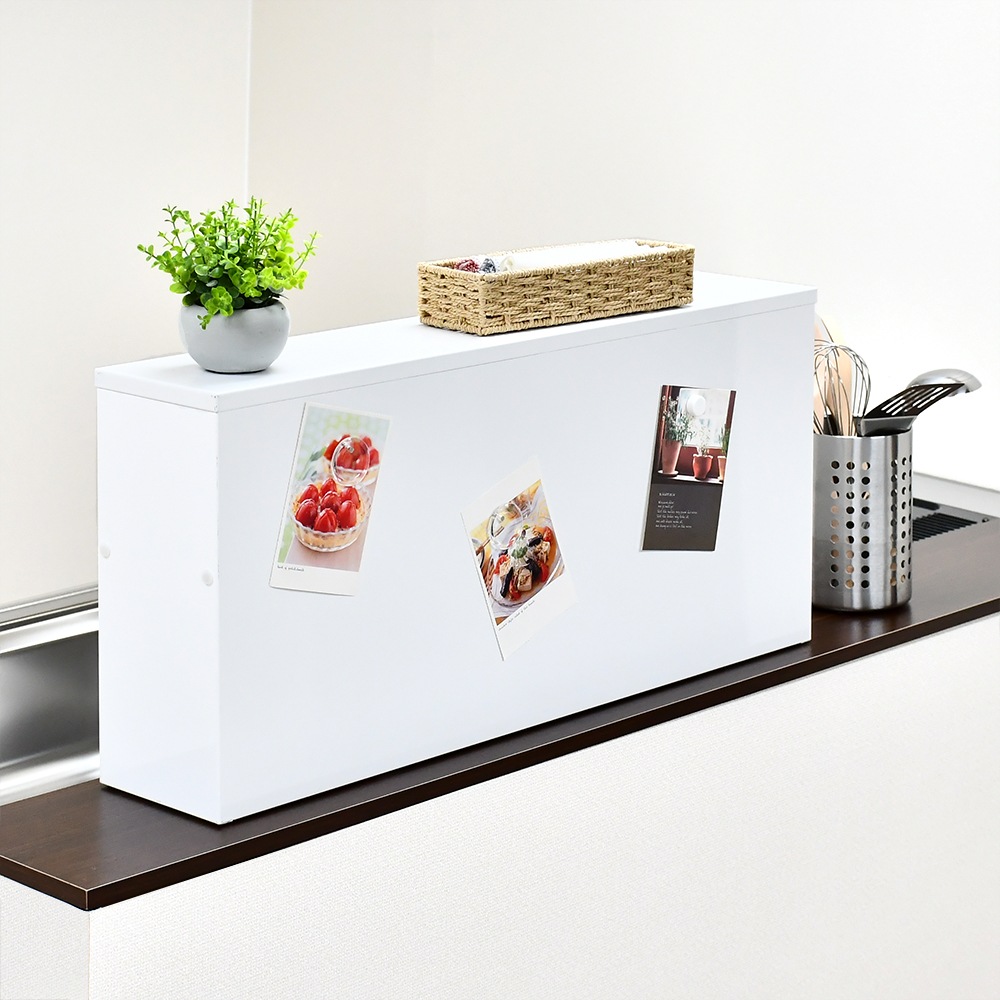 手元が隠せる カウンター上収納ラック【幅75cm】 | キッチン収納