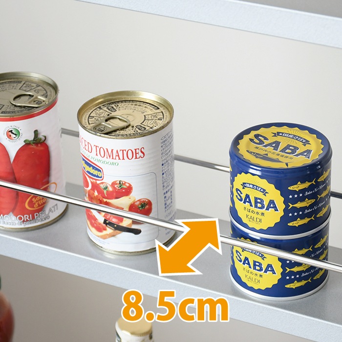 ステンレス製 隙間収納ワゴン【幅10×高さ81cm】