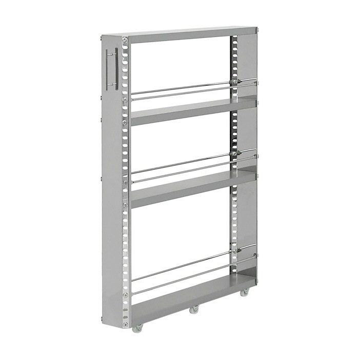 ステンレス製 隙間収納ワゴン【幅10×高さ81cm】