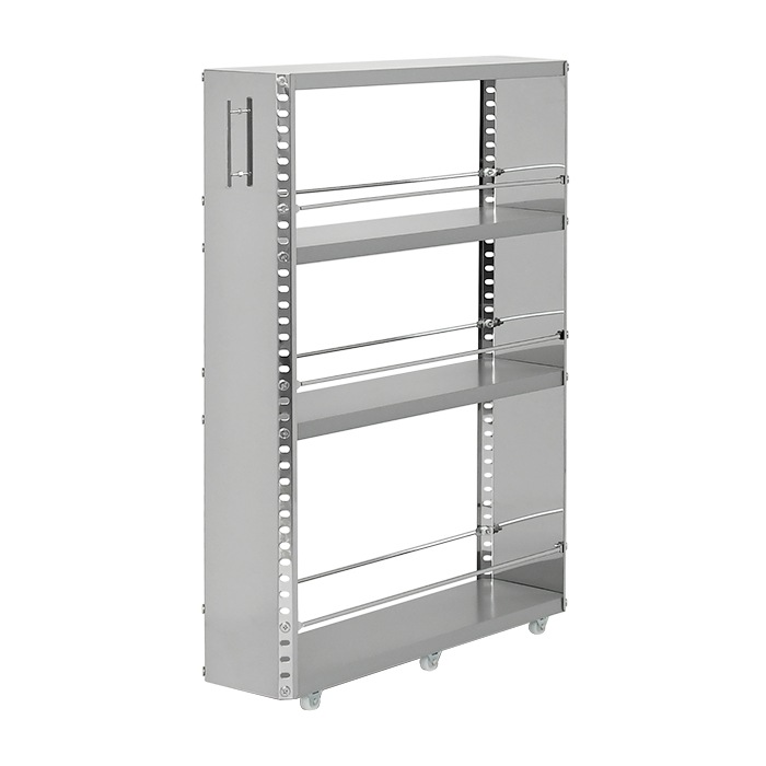 ステンレス製 隙間収納ワゴン【幅15×高さ81cm】