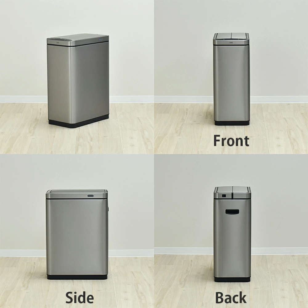 センサー式 自動開閉 ステンレスダストボックス【容量45L・ウィング