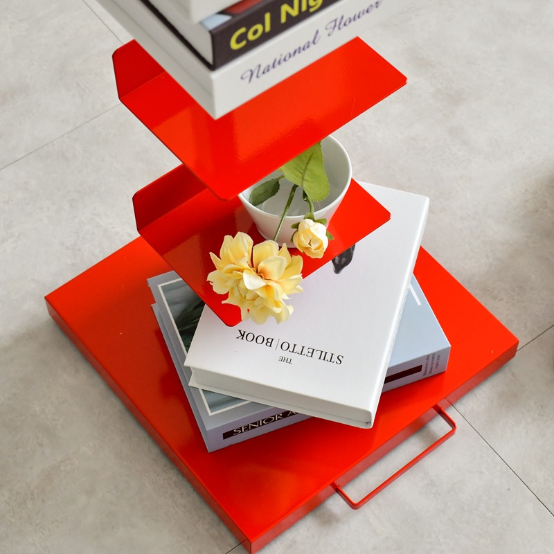 Tsum dock ブックタワー【隠しキャスター付・ハイタイプ8段／プレミアムレッド】