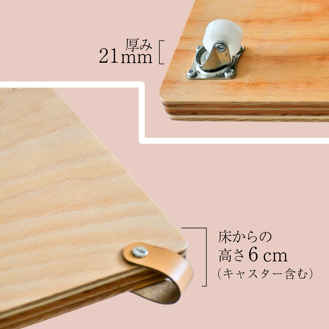 キャスター付きプランタースタンド【幅45×奥行35cm／南魚沼産木材／rootis select】
