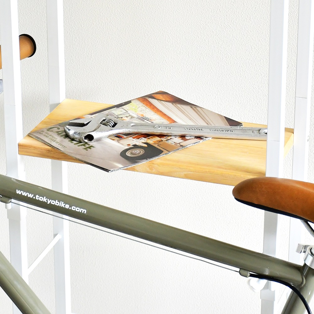 室内専用 自転車ラック【1台用・木棚1枚付き】