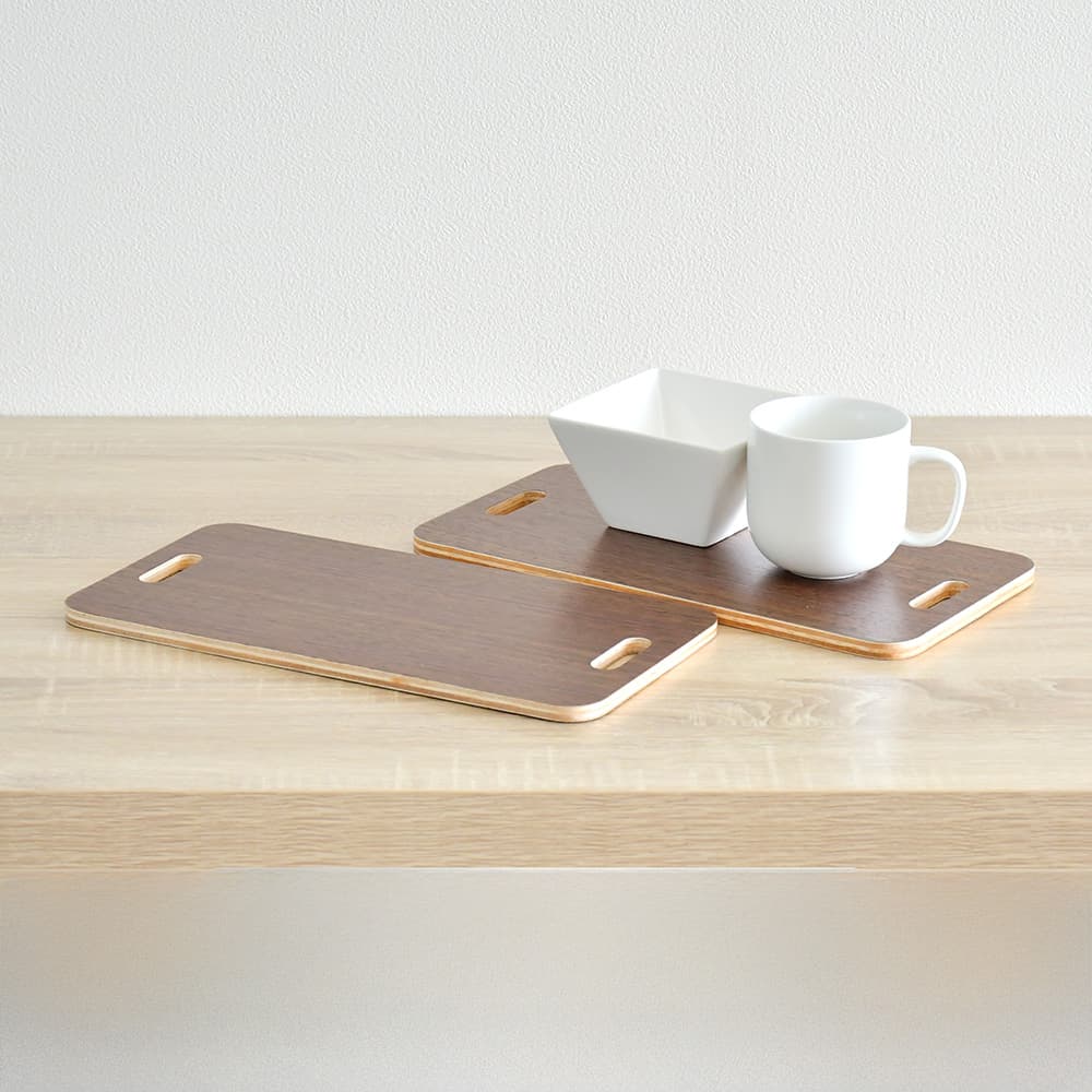 bokula トースターラック black×ウォルナット Ver.【幅36×奥行32.5cm／サービングトレイ２枚付き・スライド式オープン収納】　