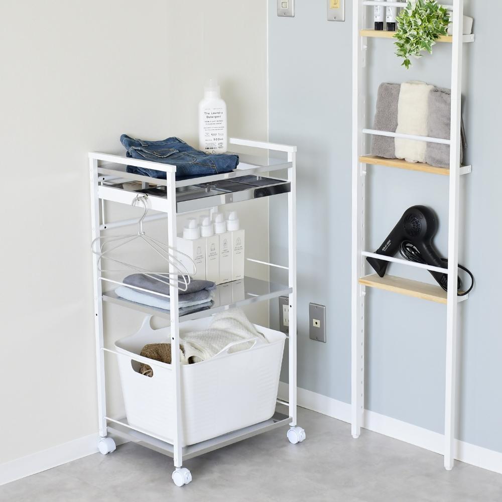 クラルテ ステンレス棚マルチワゴン【引出1・幅50】