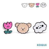 ボディピアス 16G 韓国系カートゥンキャラクターモチーフ ストレートバーベル(1個売り)◆オマケ革命◆