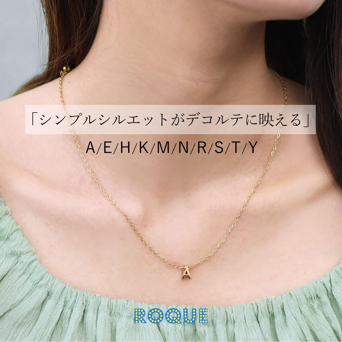 ネックレス イニシャル アルファベット ステンレス製 ペンダント(1個