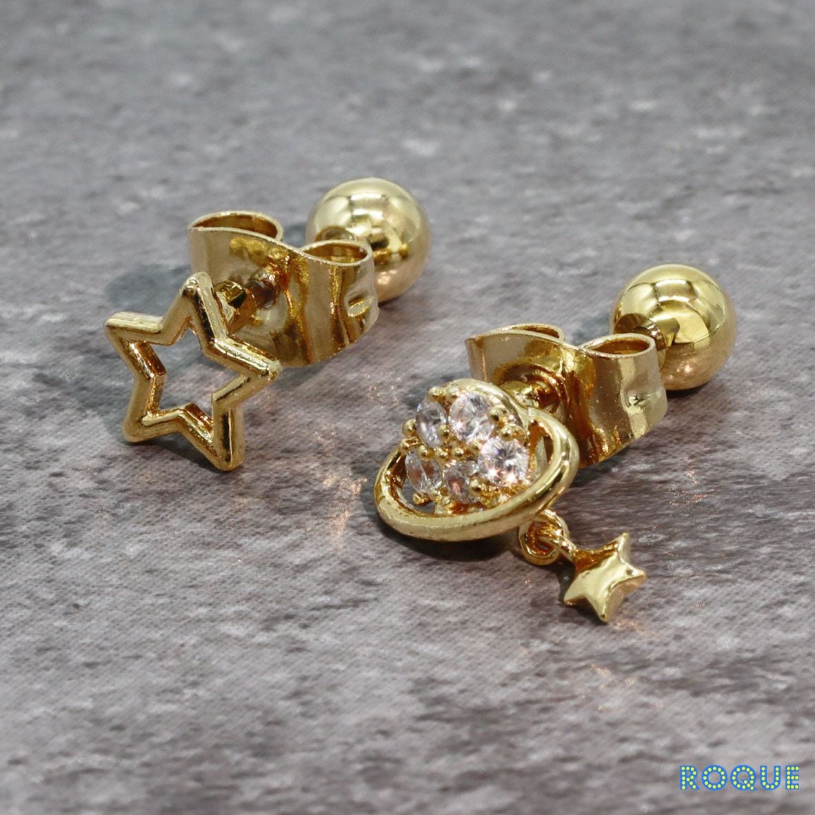 2個セット) ピアス 金属アレルギー対応 星・オーブ ピアス