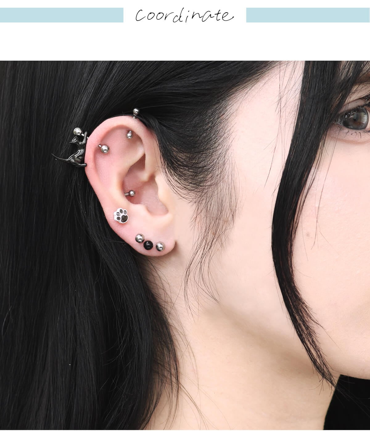 軟骨 ピアス ボディピアス 20G 18G 16G 14G ストレートバーベル 定番