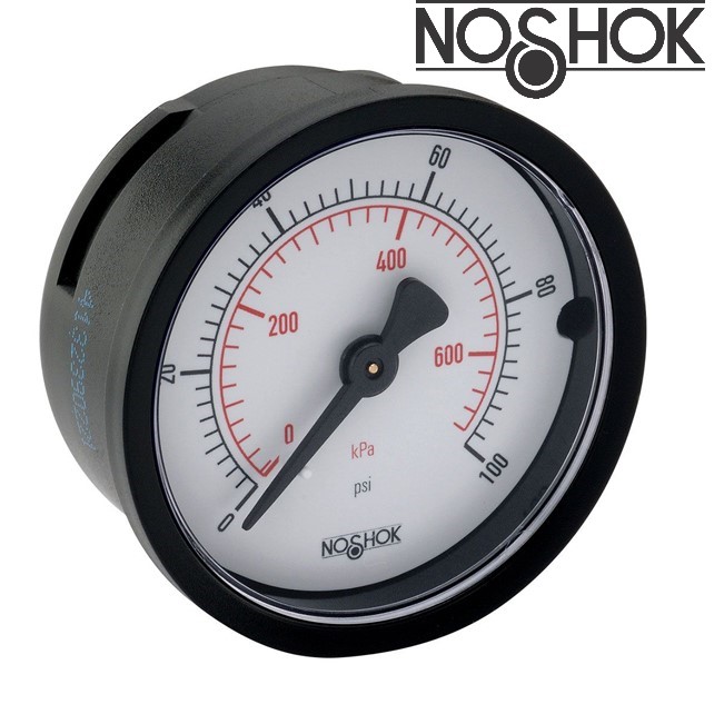 ץå㡼NOSHOK 100psi 2" ABS DRY 1/4" 0-100PSI/KPA 20-110-100