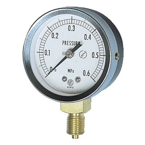 長野計器 汎用型圧力計(シルバーM/A枠/立形) 60φ 形番：GS50-121 0.6