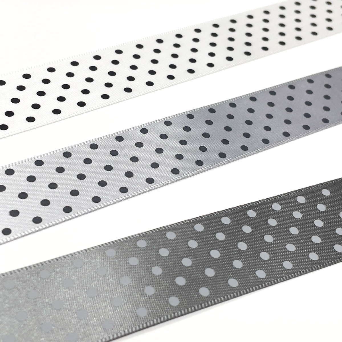 サンプルカット】［No.6125］水玉 サテン リボン | SAMPLE | ROSE BRAND