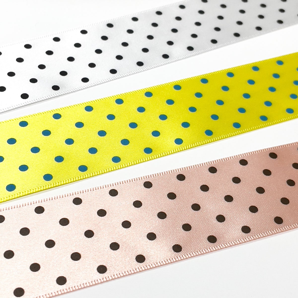 サンプルカット】［No.6125］水玉 サテン リボン | SAMPLE | ROSE BRAND