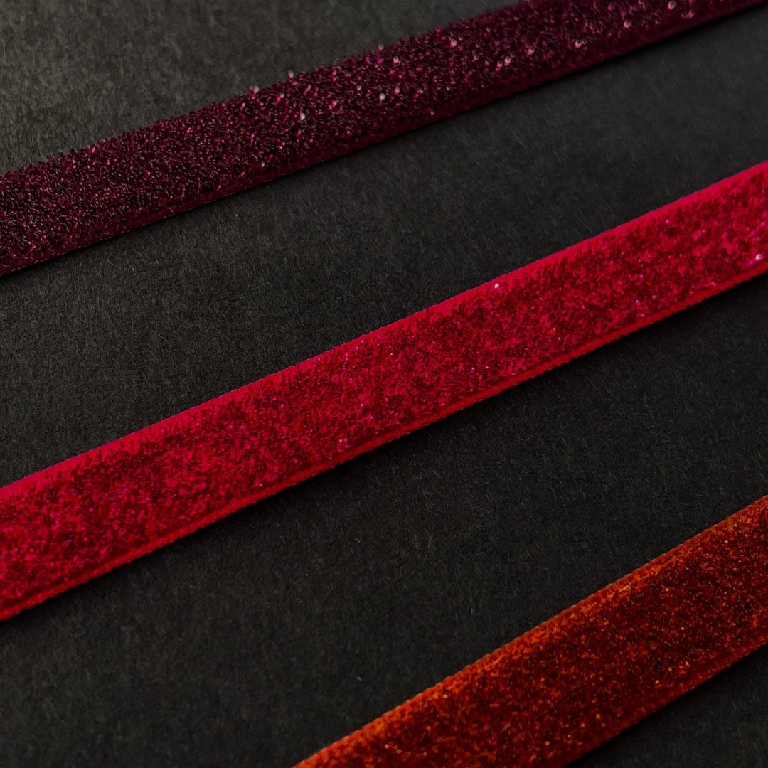 No.6276］ラメ ベルベット リボン | RIBBON | ROSE BRAND