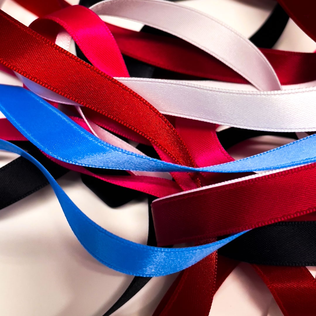 No. 6007]ナイロン 両面 サテン リボン （セミダルタイプ） | RIBBON