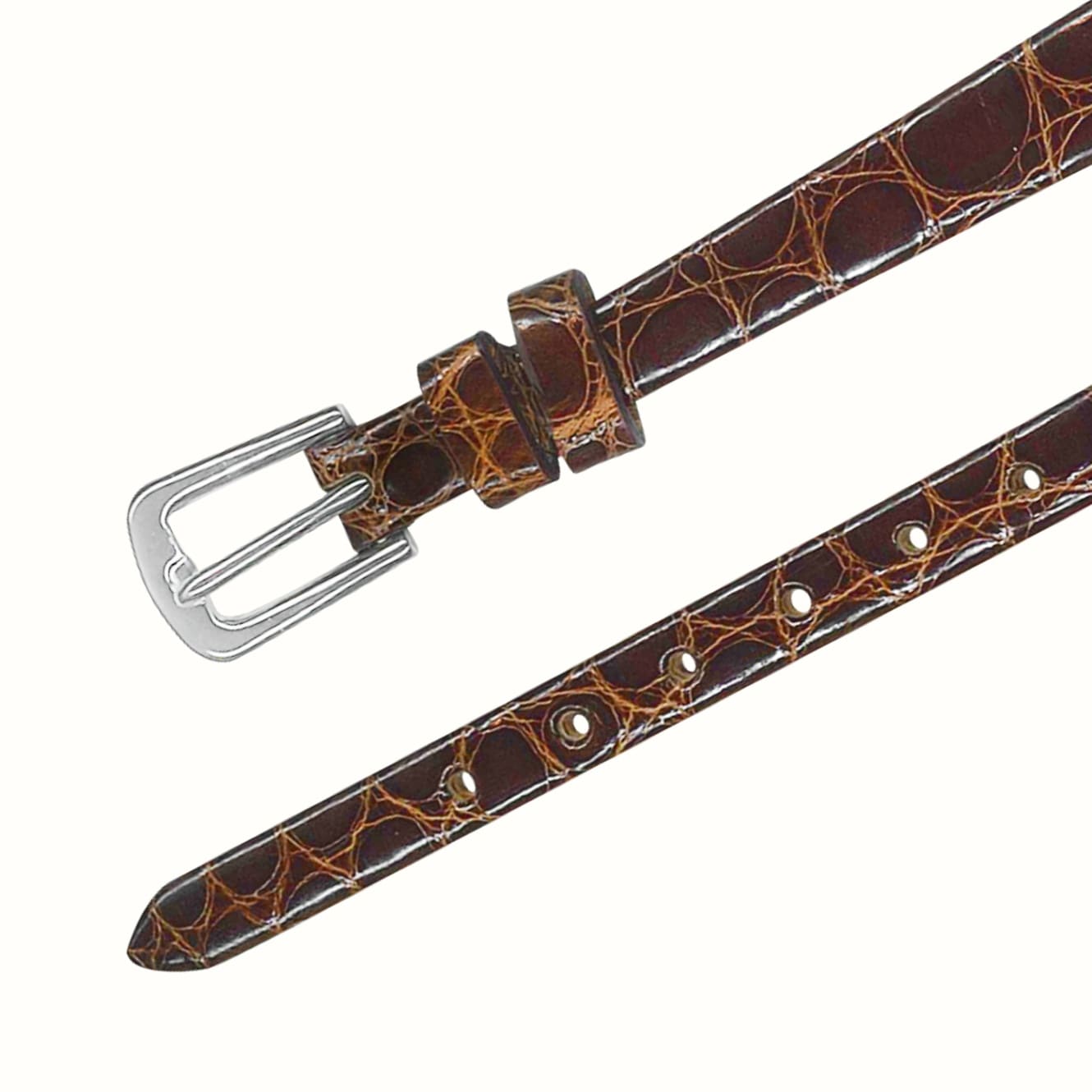 【美品】Rocette レザーベルト チョコ　19mm 000000000700_6wyJbZn.jpg
