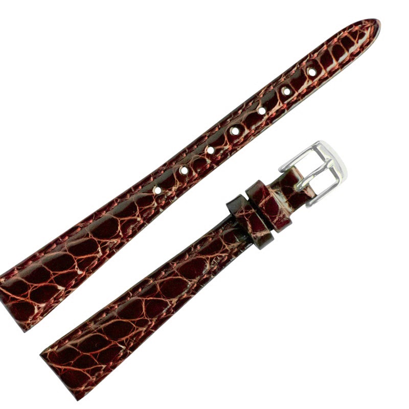 Nostalgia S用 本ワニ革ベルト チョコレート（13mm幅）※ベルト幅を