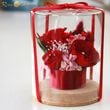 プリザーブドフラワー ガラスドーム【赤いバラ】3輪のバラ｜誕生日プレゼント・結婚記念日・お祝いに贈る花