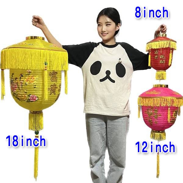 ドングリ ちょうちん L12inch ｜中国,伝統,宮灯,宮燈,ビニデコ,中華街