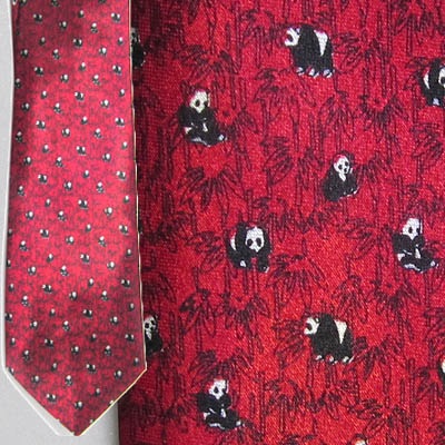 中国 土産 チャイナネクタイ パンダ S柄（ネコポス便可