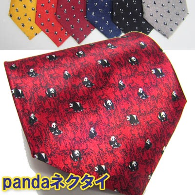 中国 土産 チャイナネクタイ パンダ S柄（ネコポス便可）｜ぱんだ