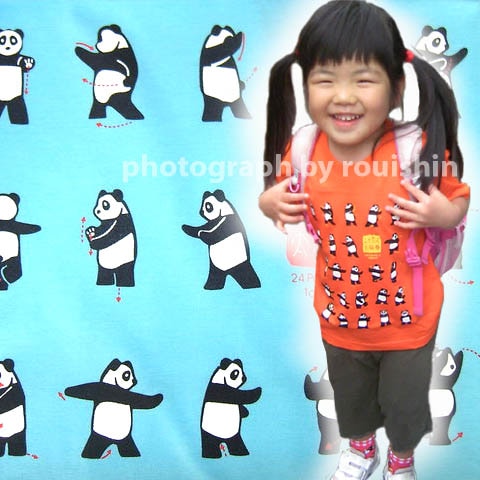 子供用ぱんだ太極拳Tシャツ ネコポス便なら【送料無料】 ｜ぱんだ