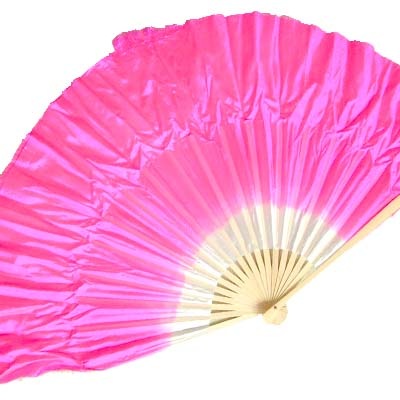 B【美品】日本舞踊用 ピンクの舞扇子 舞扇子 日本舞踊、踊り用 29cm 牡丹 ピンク 黒 金箔 竹-1418 黒
