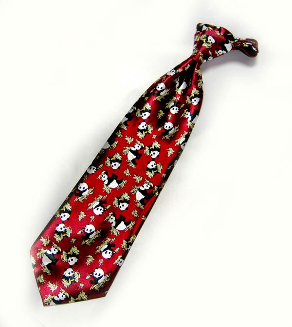中国土産 ネクタイ パンダ L柄(ネコポス便可) ｜ぱんだグッズ,中国