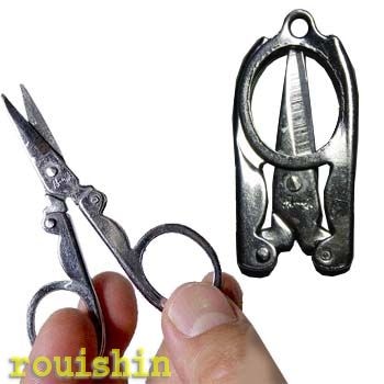 旅行にも 折り畳みハサミ（丸） (ネコポス便可) ｜はさみ,鋏,鋏み,剪み