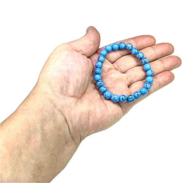 パワーストーンブレスレット・ターコイズ(トルコ石)8mm 【内周約15.5cm