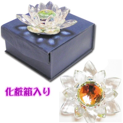 B級品 開運 クリスタルロータス置物 大11.2cm |開運,婚礼,グッズ