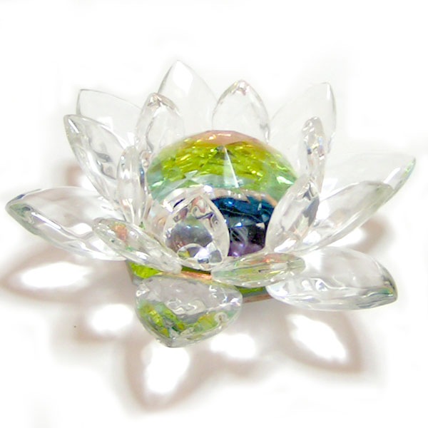 B級品 開運 クリスタルロータス置物 大11.2cm |開運,婚礼,グッズ