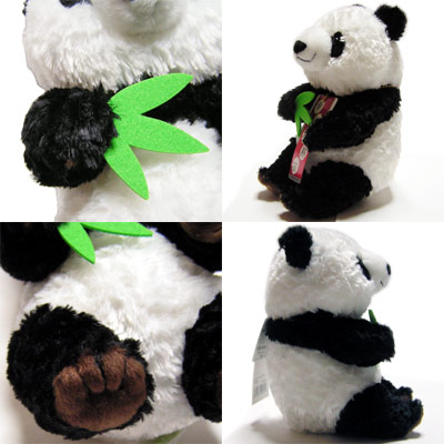 笹を食べる シンフー パンダ ぬいぐるみS（18cm）☆幸福大熊猫 ｜笹