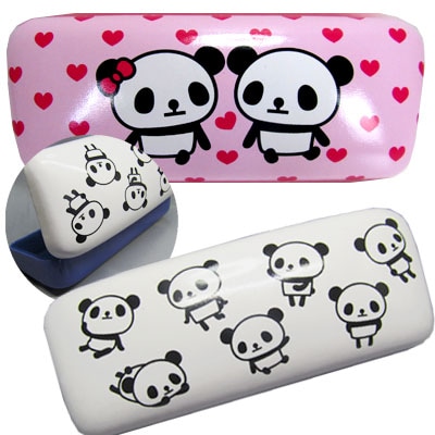 パンダ メガネ ケース JFK009 ｜眼鏡,めがね,ボックス,小物入れ,ツイン