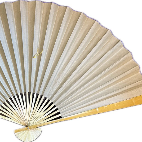 B級品 巨大 中華 掛け扇子（黄虎） 【送料無料】（沖縄1,000円