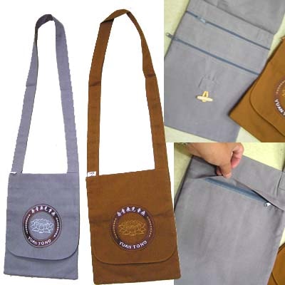 中国 佛教徒 ショルダー バッグ・グレー、ブラウン(ネコポス便可