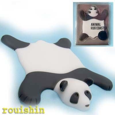 ぱんだが 下敷きに シリコン アニマル ラグコースター パンダ