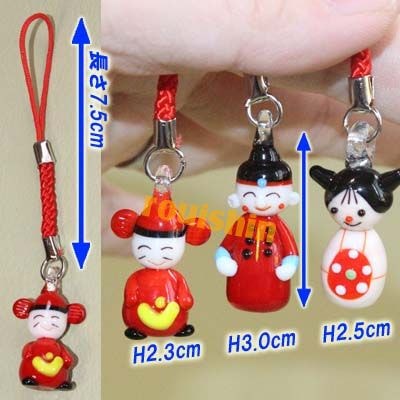 中国お土産 楽天市場】ガラス製 中国 人物 ストラップ(ネコポス便可) チャイナ