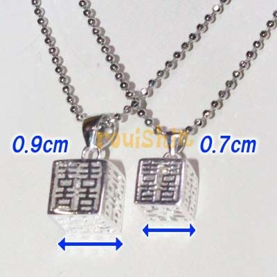 シルバー ジュエリー silver 925 立方体 ペンダント ヘッド 福字