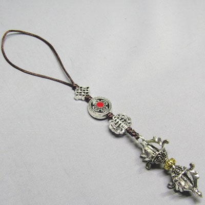 五鈷杵ストラップ （ネコポス便可） ｜ 風水,開運,密教,法具,根付け