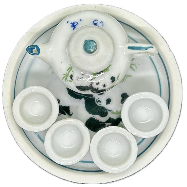 中国四川省成都購入　パンダの陶器小物入れ2個セット 中国四川省成都購入 パンダの陶器小物入れ2個セット