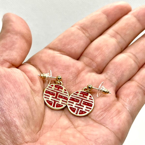 円 双喜 ピアス 【金】 ネコポス便なら【送料無料】｜アクセサリー